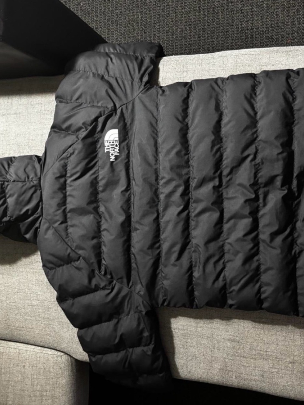 The North Face Kids Black Puffer Jacket with Logo